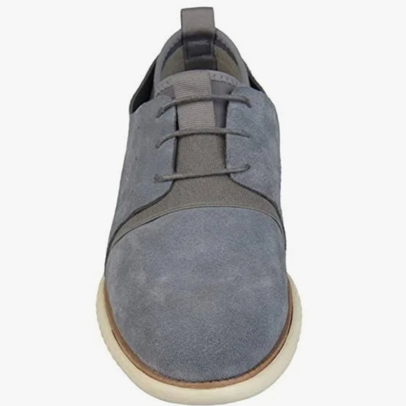 Vance Co Ludlow Suede Casual Lace Up Shoe in Grey - Picture 3 of 13